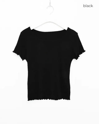 Short-sleeved T-shirt with perforations
