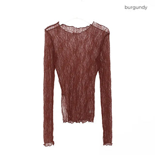 See-through vintage lace knit