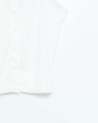 Shirred lace blouse