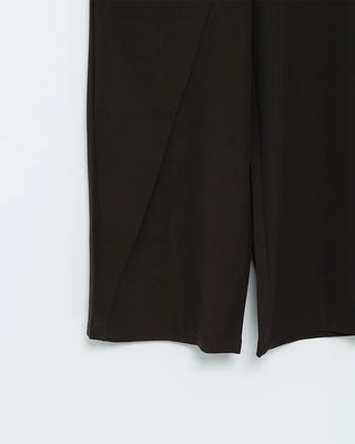 One-button side-wrap point slacks