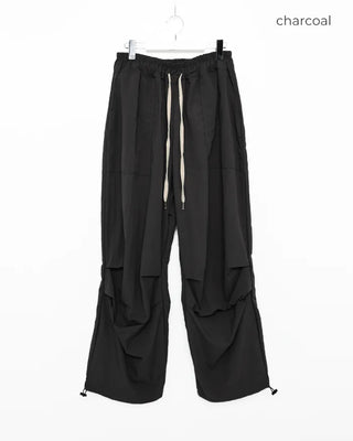 (Unisex) Pintuck Balloon Fit String Waist Elastic Pants