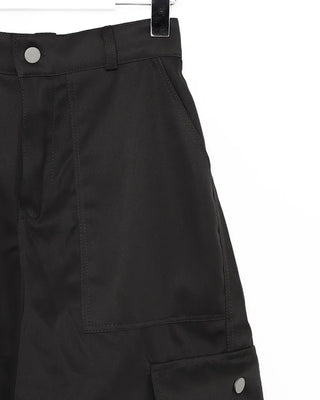 Tucked cargo Bermuda cotton pants