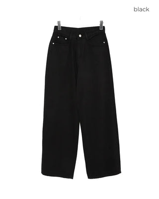 Colored cotton wide-leg pants