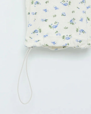 2-way hem flower waffle easy pants