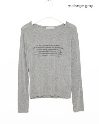Lettering Long-Sleeve T-Shirt