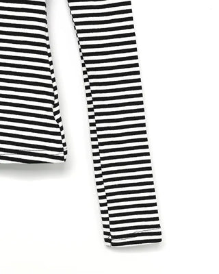 Striped off-shoulder t-shirt