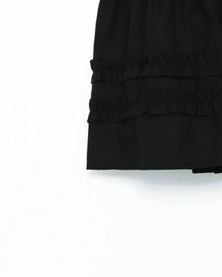 Frilled midi skirt