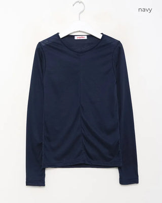 Color-block detail layered T-shirt