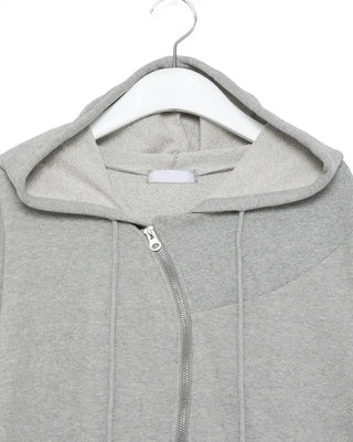 Asymmetrical zip-up hoodie