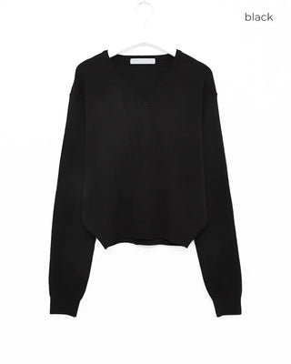 Colorful V-neck knit