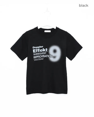 9 Effect Lettering Half T-Shirt