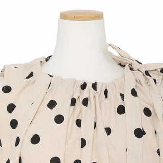 Halter neck polka dot blouse