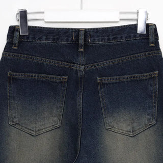 Vintage Washed Wide Denim Pants