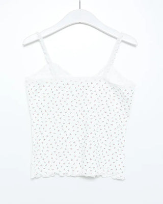 Flower lace detail camisole