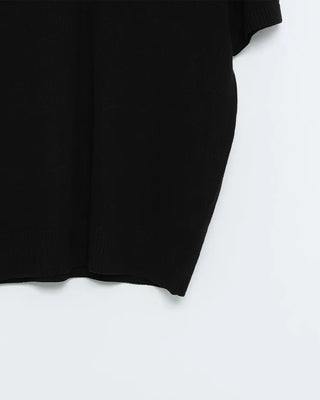 Linen V-neck short-sleeved knit