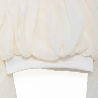Balloon cropped blouse