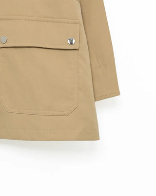 Two-tone cotton half jacket