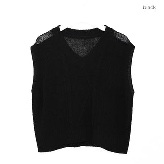 Twist knit sleeve top