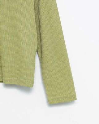 Waffle Semi-Cropped Long-Sleeve T-Shirt
