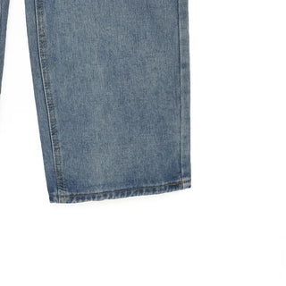 Denim with waist buckle