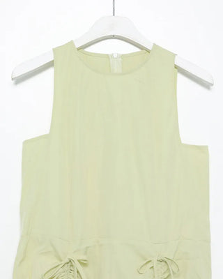 Drawstring Sleeveless Long Dress