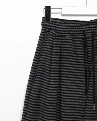 (Unisex) Check Patch Point Border Fleece Pants