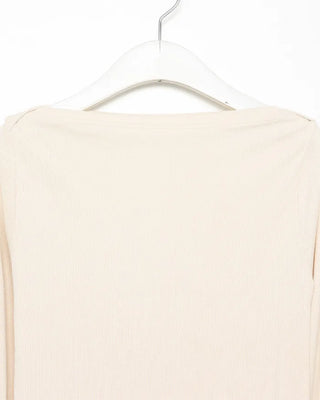 Boat neck simple long-sleeved T-shirt