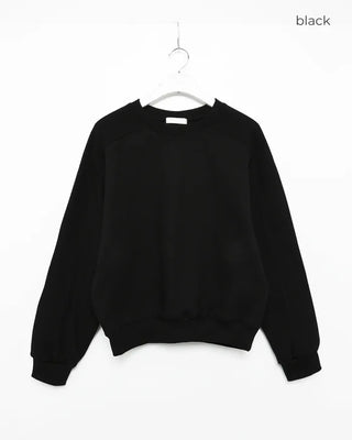 Color-block brushed fleece sweatshirt