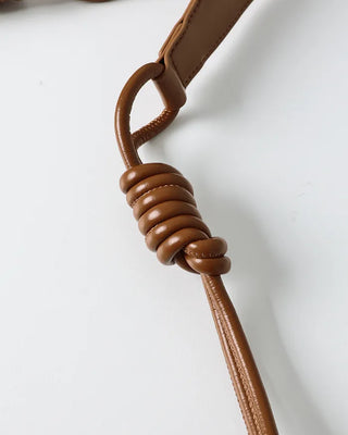 Leather Twist Shoulder Bag