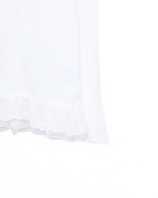 Lace tiered long t-shirt