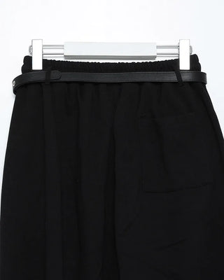 Belted wide sweatpants