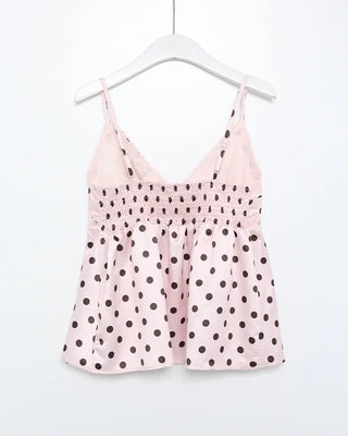 Dot lace point camisole