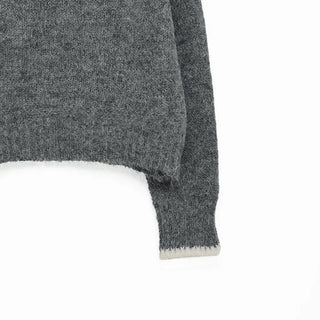 Two-tone raglan knit