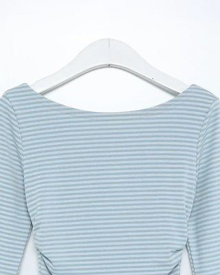 Boat neck striped T-shirt