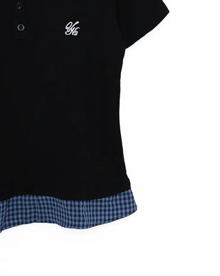 Checkered Shirt Layered PK T-Shirt