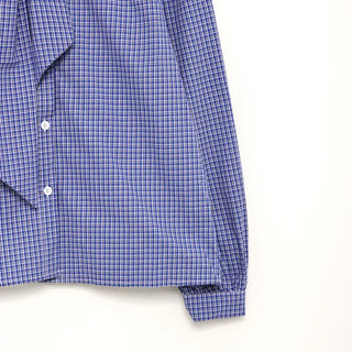 High-neck tie blouse