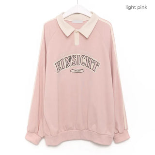 Double-line polo sweatshirt