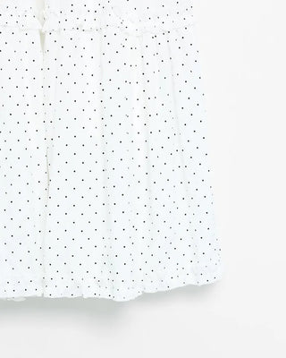 Frilled polka dot long skirt