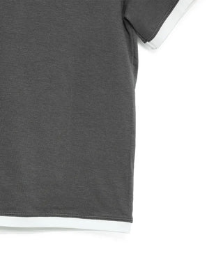 Layered short-sleeved T-shirt