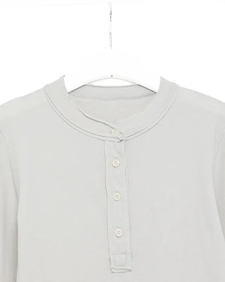 Cut-off Henley neck slim long cutsew