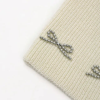 Pearl Ribbon Beanie