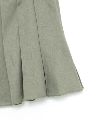Pleated skirt wide slacks
