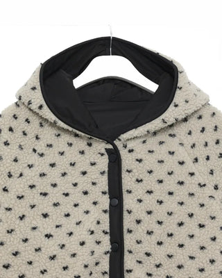 Reversible polka dot parka jacket