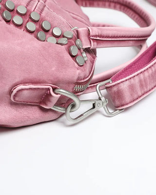 Block stitch double stud 2-way Boston bag