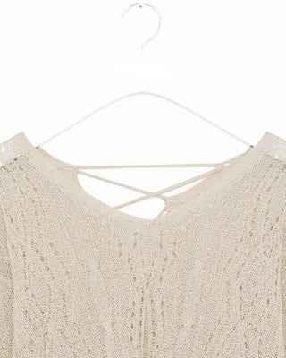 See-through perforated knit