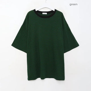 Two-tone border boxy T-shirt