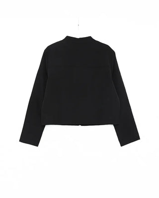 Minimalist stand-collar jacket
