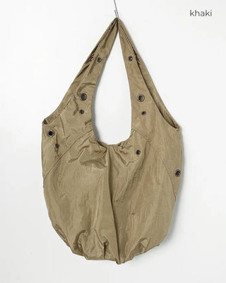 Eyelet Round Nylon Bag