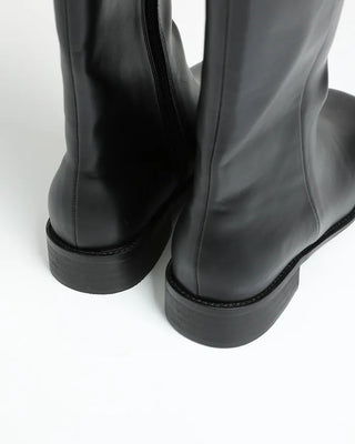 Leather long boots