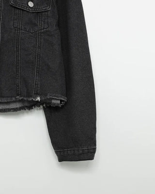 Crop-fit denim jacket